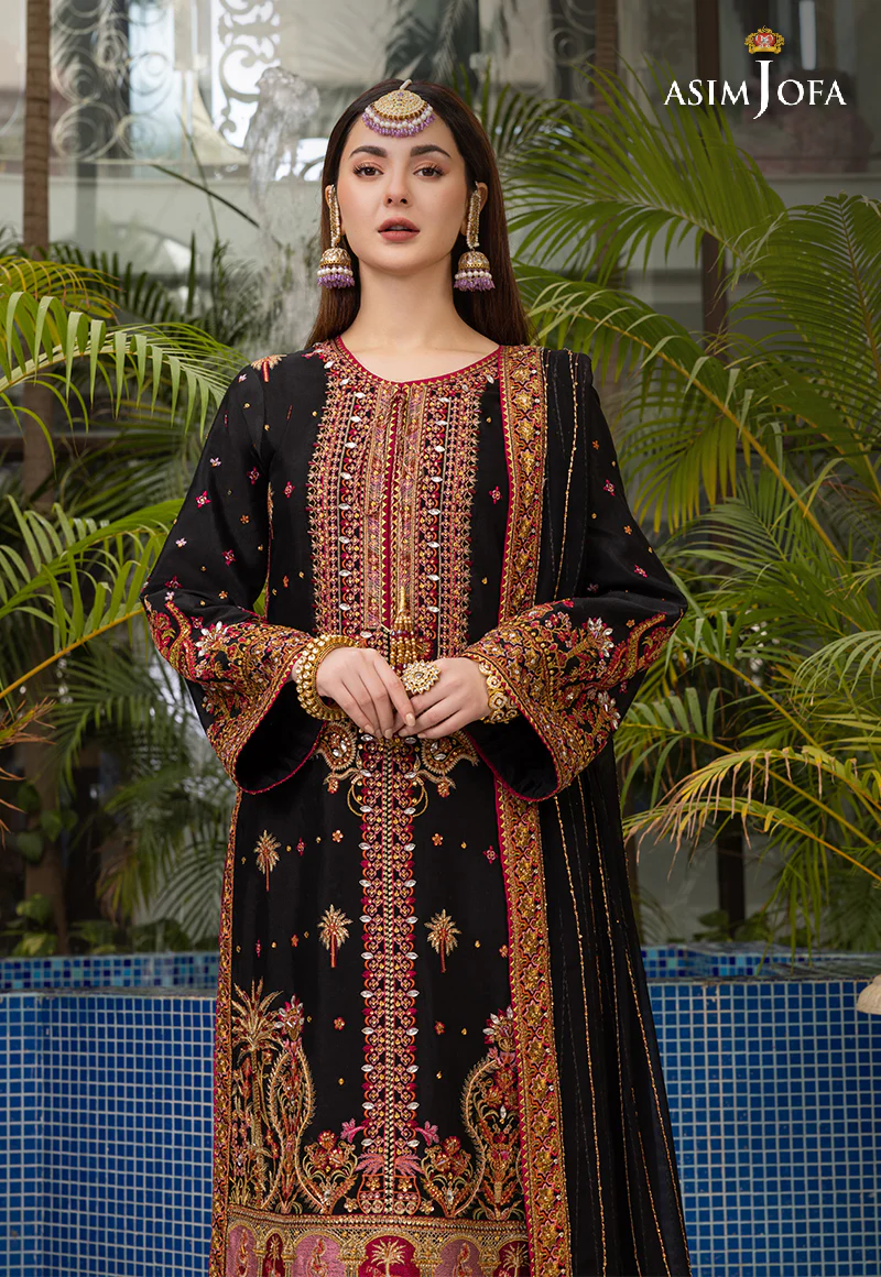 AJHJ-19 EMBROIDERED VISCOSE RAW SILK 3 PCS - Image 3