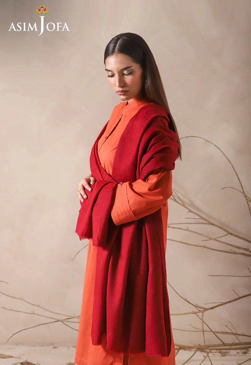 AJHS-15 SELF JACQUARD SHAWL 1 PC - Image 3