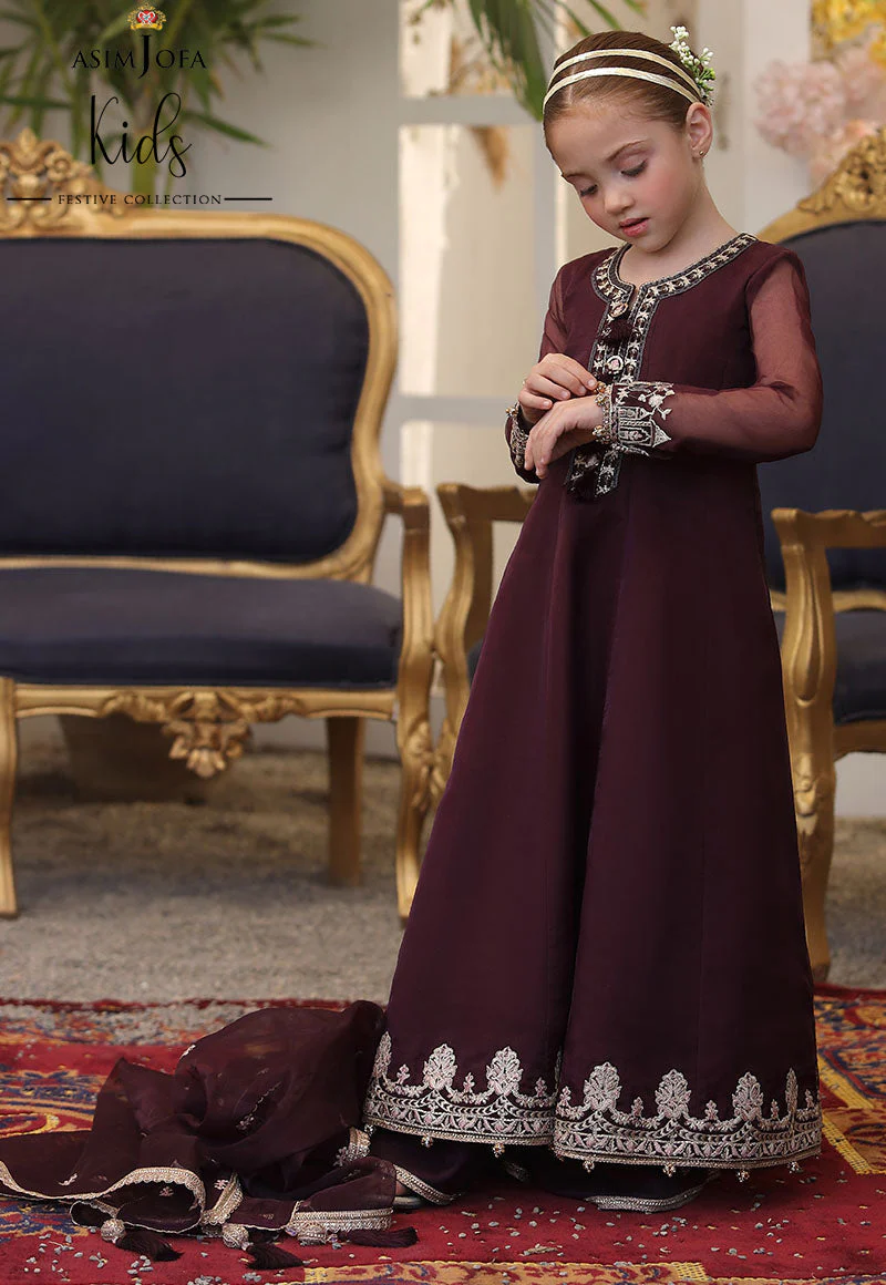 AJKF-01 EMBROIDERED ORGANZA 3 PCS - Image 4