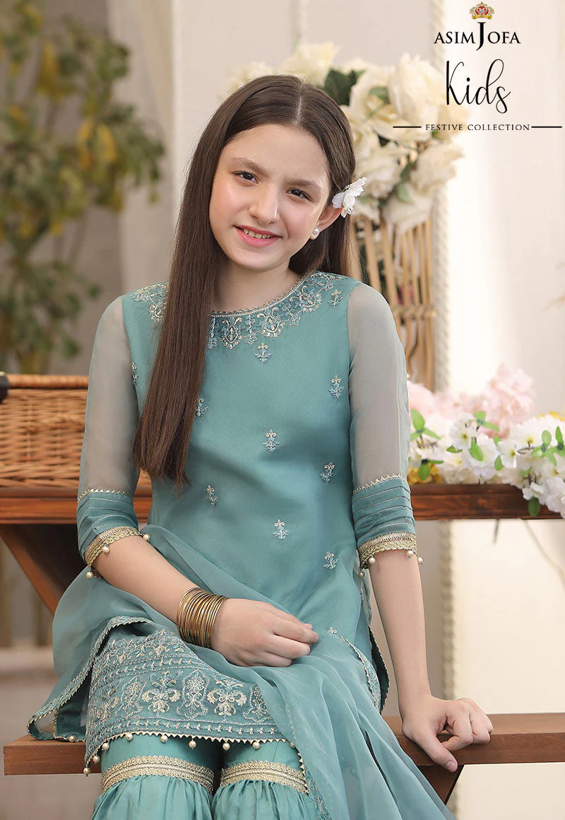 AJKF-04 EMBROIDERED ORGANZA 3 PCS - Image 3