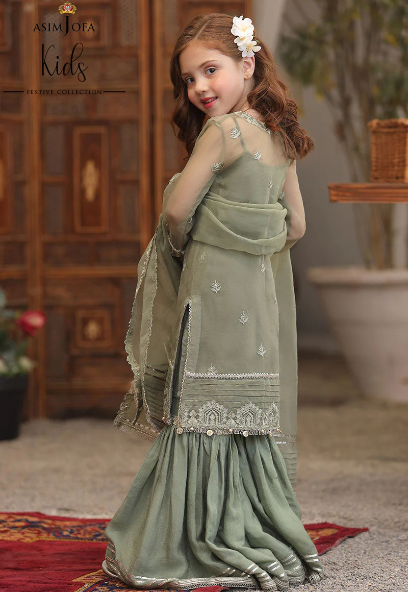 AJKF-08 EMBROIDERED ORGANZA 3 PCS - Image 5