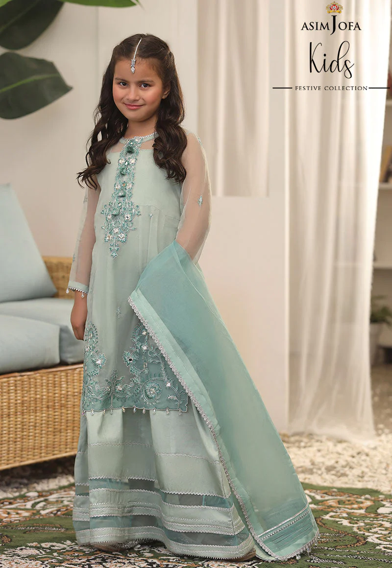 AJKF-13 EMBROIDERED ORGANZA 3 PCS - Image 3