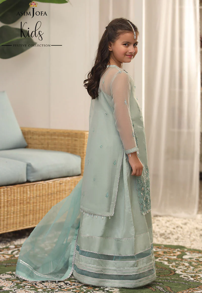 AJKF-13 EMBROIDERED ORGANZA 3 PCS - Image 5