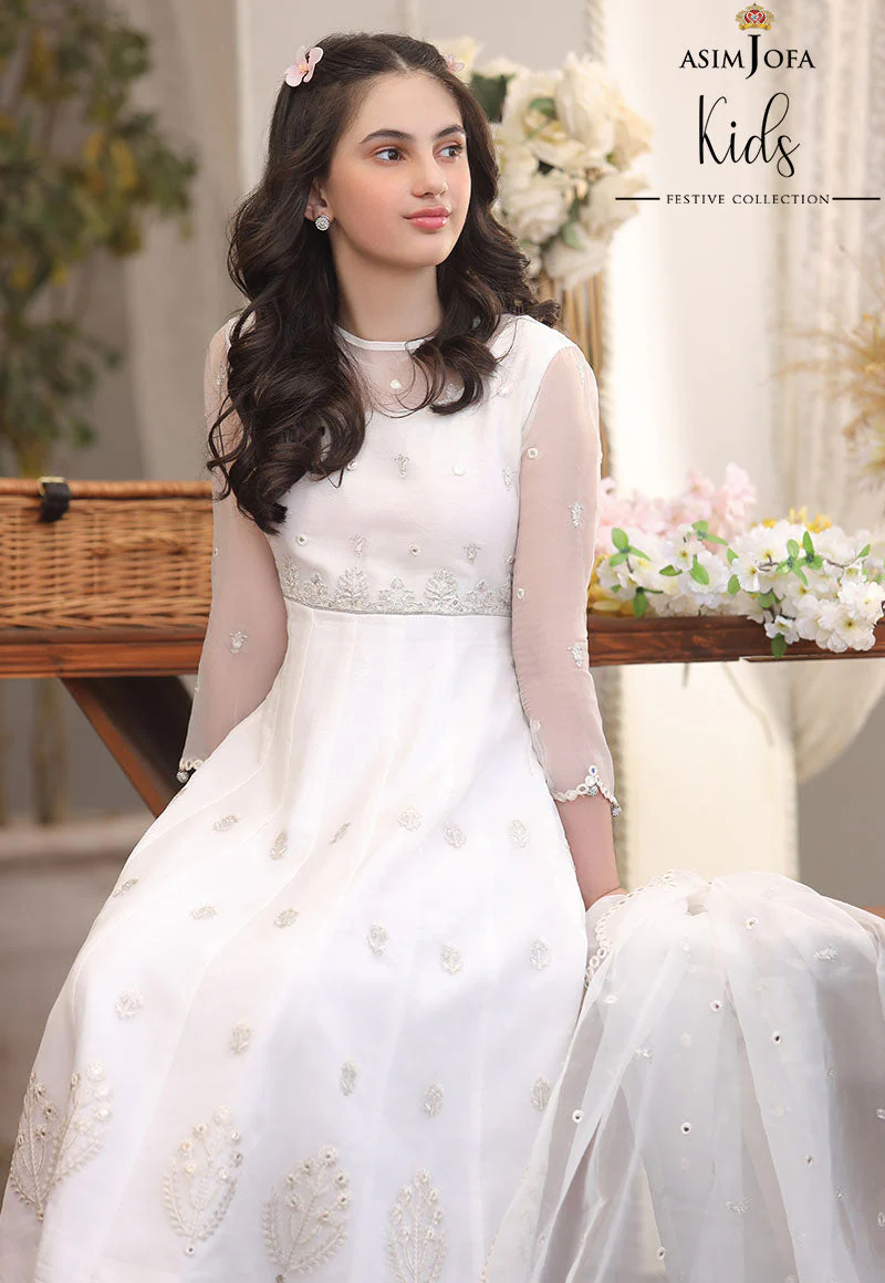 AJKF-15 EMBROIDERED ORGANZA 3 PCS - Image 3