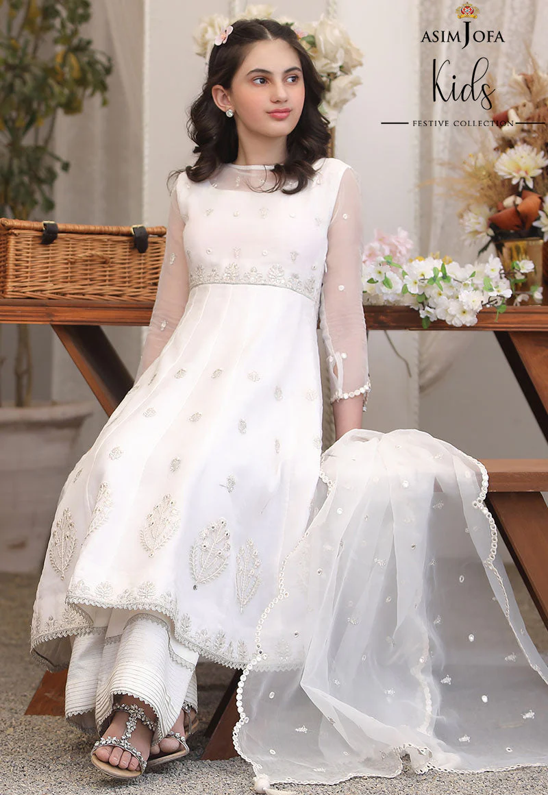 AJKF-15 EMBROIDERED ORGANZA 3 PCS - Image 4