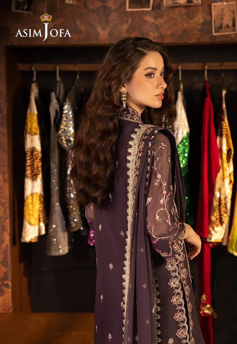 AJLLF-05 Embroidered Chiffon 3 Pcs - Image 6