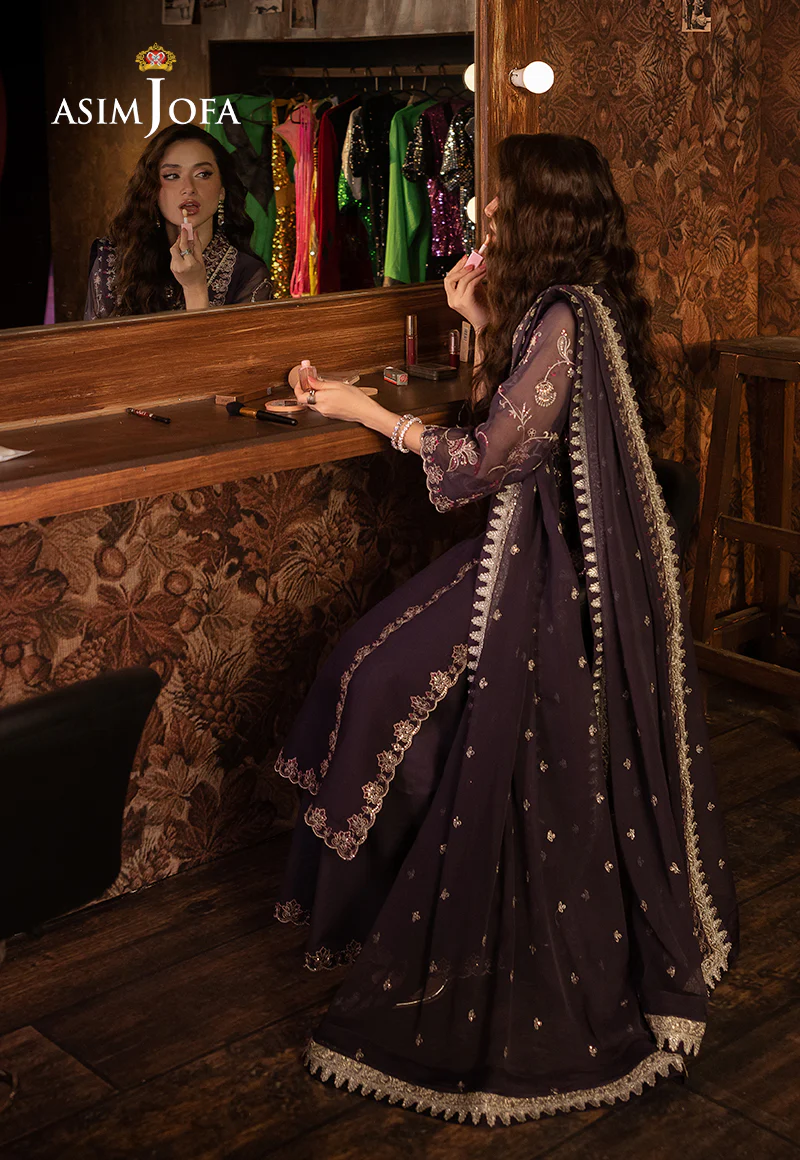 AJLLF-05 Embroidered Chiffon 3 Pcs - Image 9