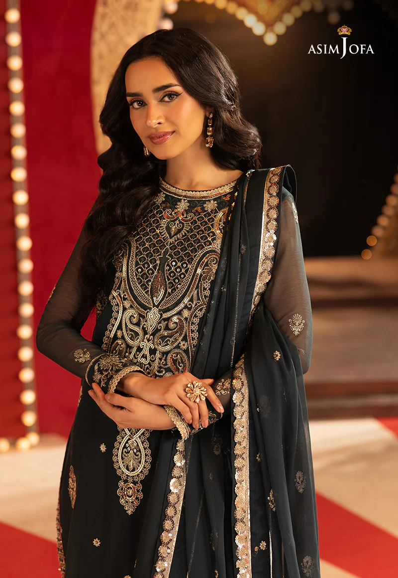 AJLLF-08 Embroidered Chiffon 3 Pcs - Image 6