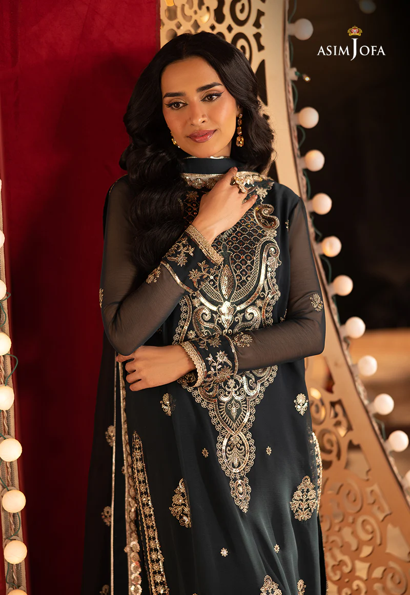 AJLLF-08 Embroidered Chiffon 3 Pcs - Image 8