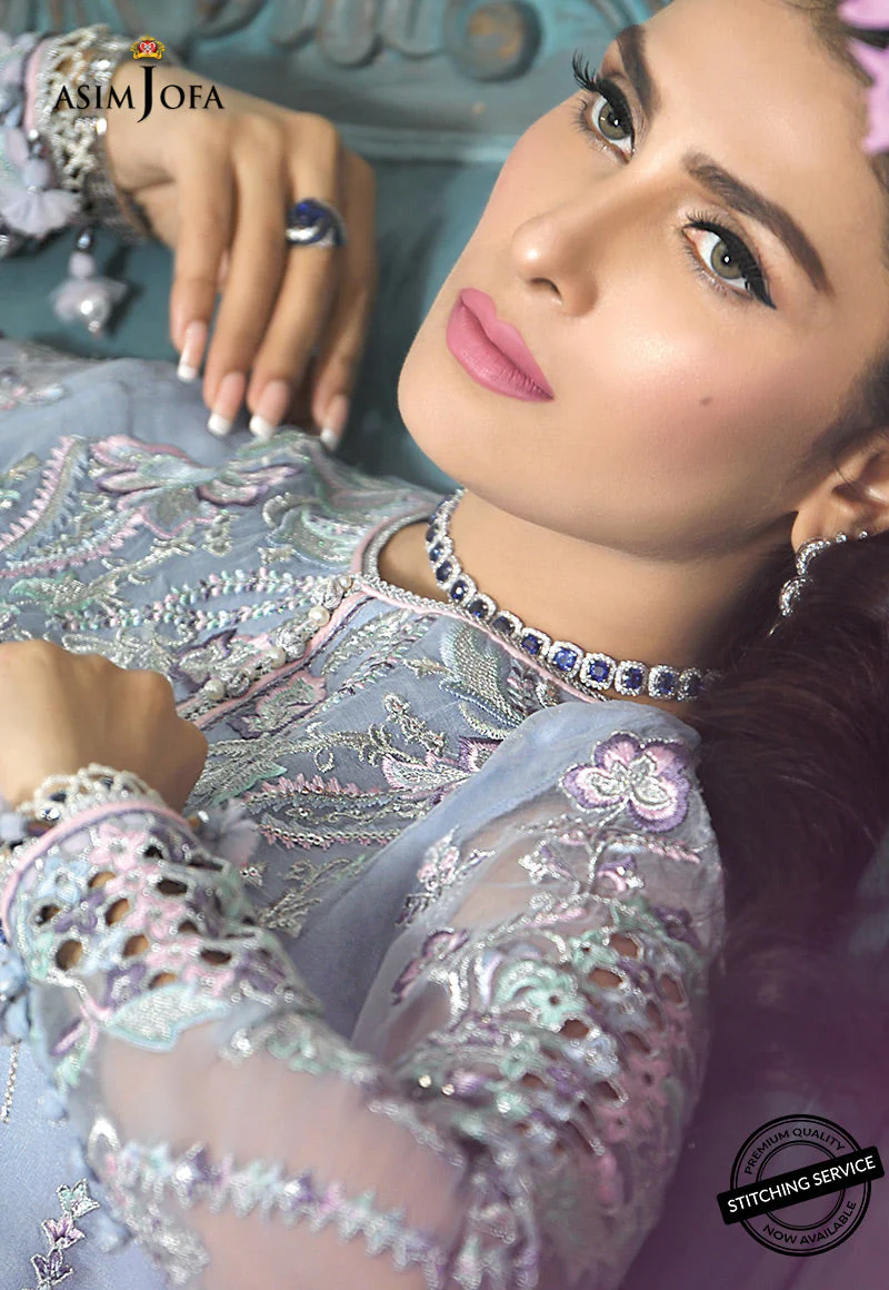 AJMC-02 EMBROIDERED ORGANZA 3 PCS - Image 3