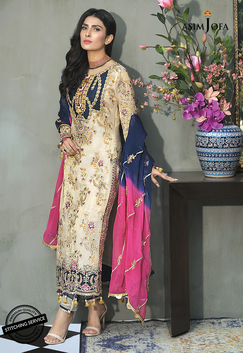 AJMC-04 EMBROIDERED MAYSURI 3 PCS - Image 3