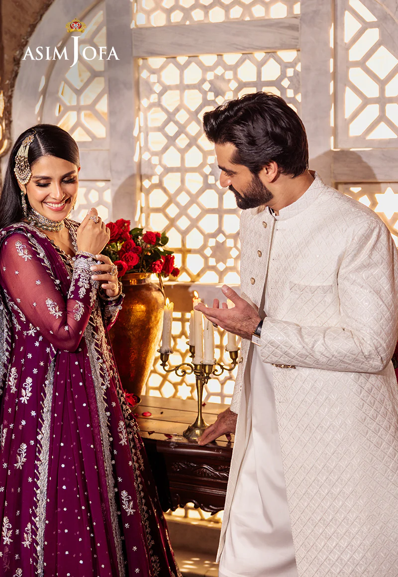 AJMS-01 EMBROIDERED INDIAN RAW SILK 2 PCS - Image 4