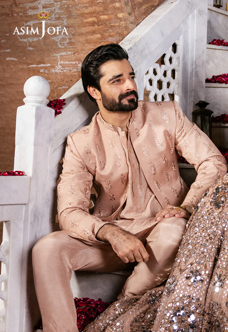 AJMS-02 EMBROIDERED KOREAN RAW SILK  3 PCS - Image 3