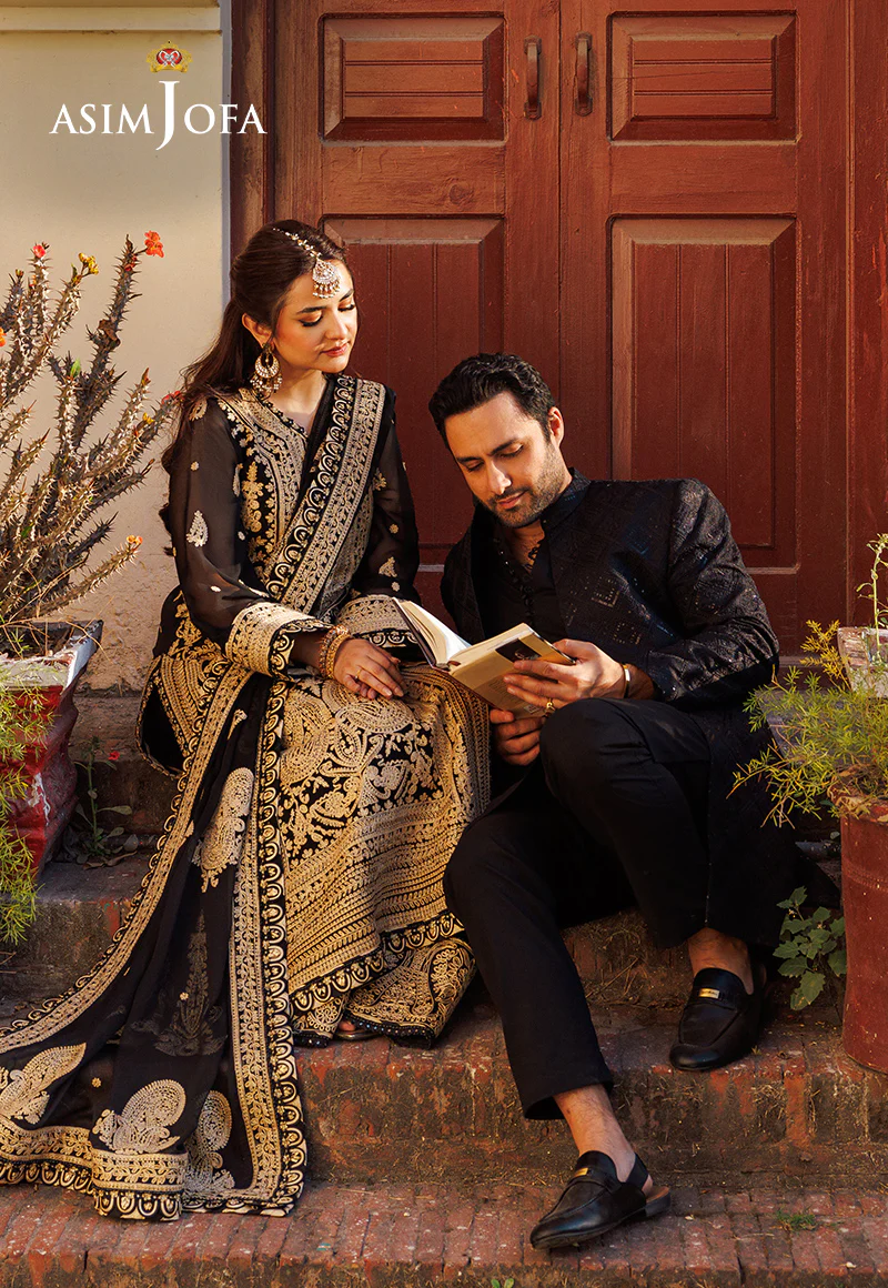 AJMS-09 EMBROIDERED KOREAN RAW SILK  3 PCS - Image 3