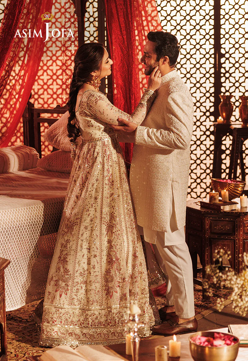 AJMS-11 EMBROIDERED KOREAN RAW SILK  3 PCS - Image 3