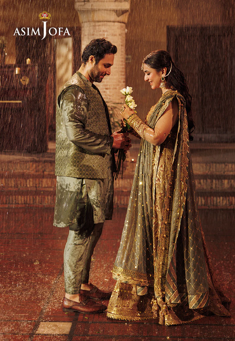 AJMS-12 EMBROIDERED KOREAN RAW SILK  3 PCS - Image 3