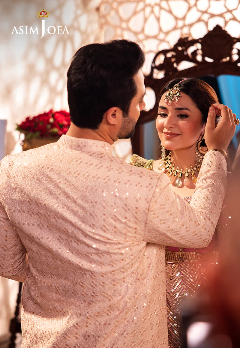 AJMS-14 EMBROIDERED INDIAN RAW SILK 3 PCS - Image 10