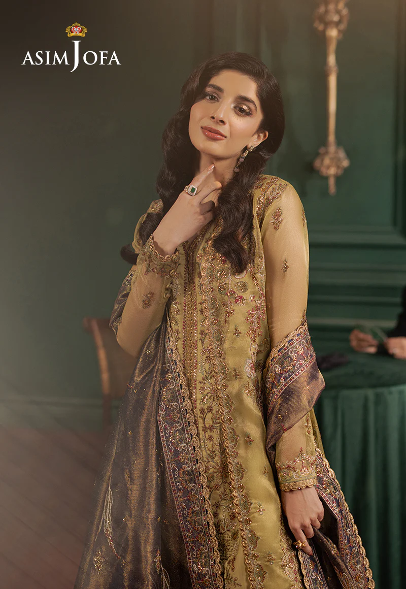 AJPF-26 EMBROIDERED ZARI NET 3 PCS - Image 7