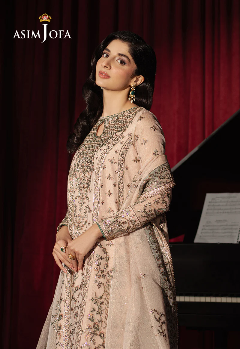 AJPF-33 EMBROIDERED ZARI NET AYUDHIA 3 PCS - Image 6