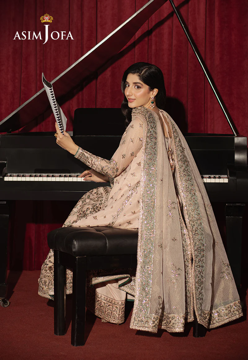 AJPF-33 EMBROIDERED ZARI NET AYUDHIA 3 PCS - Image 7