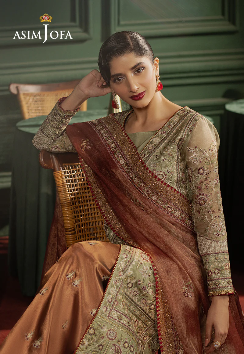 AJPF-35 EMBROIDERED ZARI KOTA SOFT NET 3 PCS - Image 6