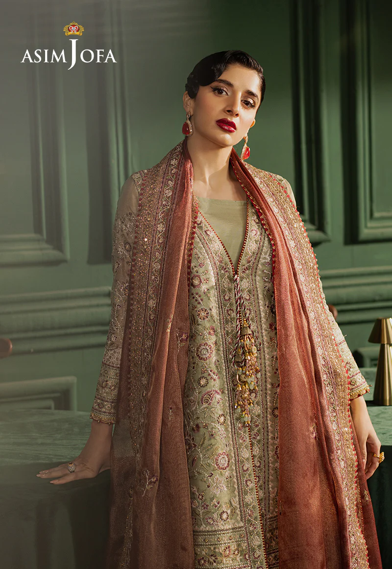 AJPF-35 EMBROIDERED ZARI KOTA SOFT NET 3 PCS - Image 8