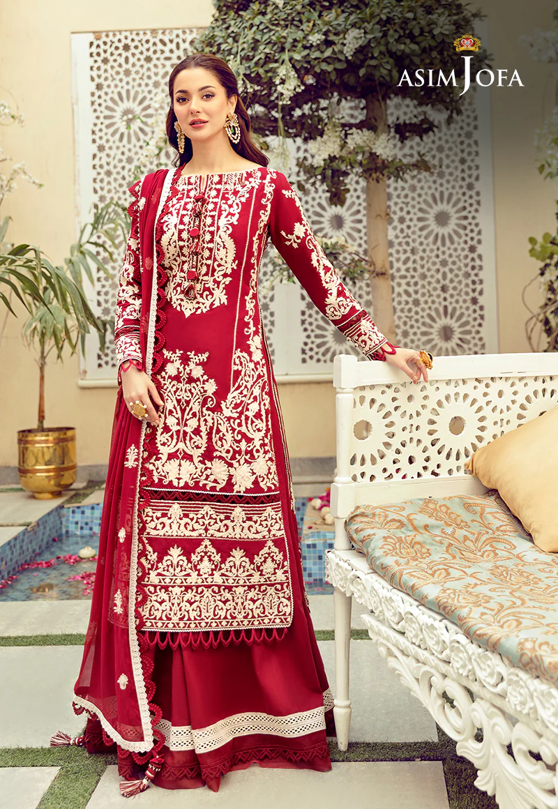AJRL-01 EMBROIDERED SELF JACQUARD LAWN 3 PCS - Image 4