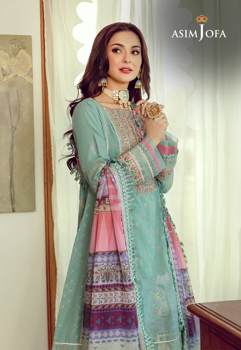 AJRL-11 EMBROIDERED WOVEN JACQUARD LAWN 3 PCS - Image 3