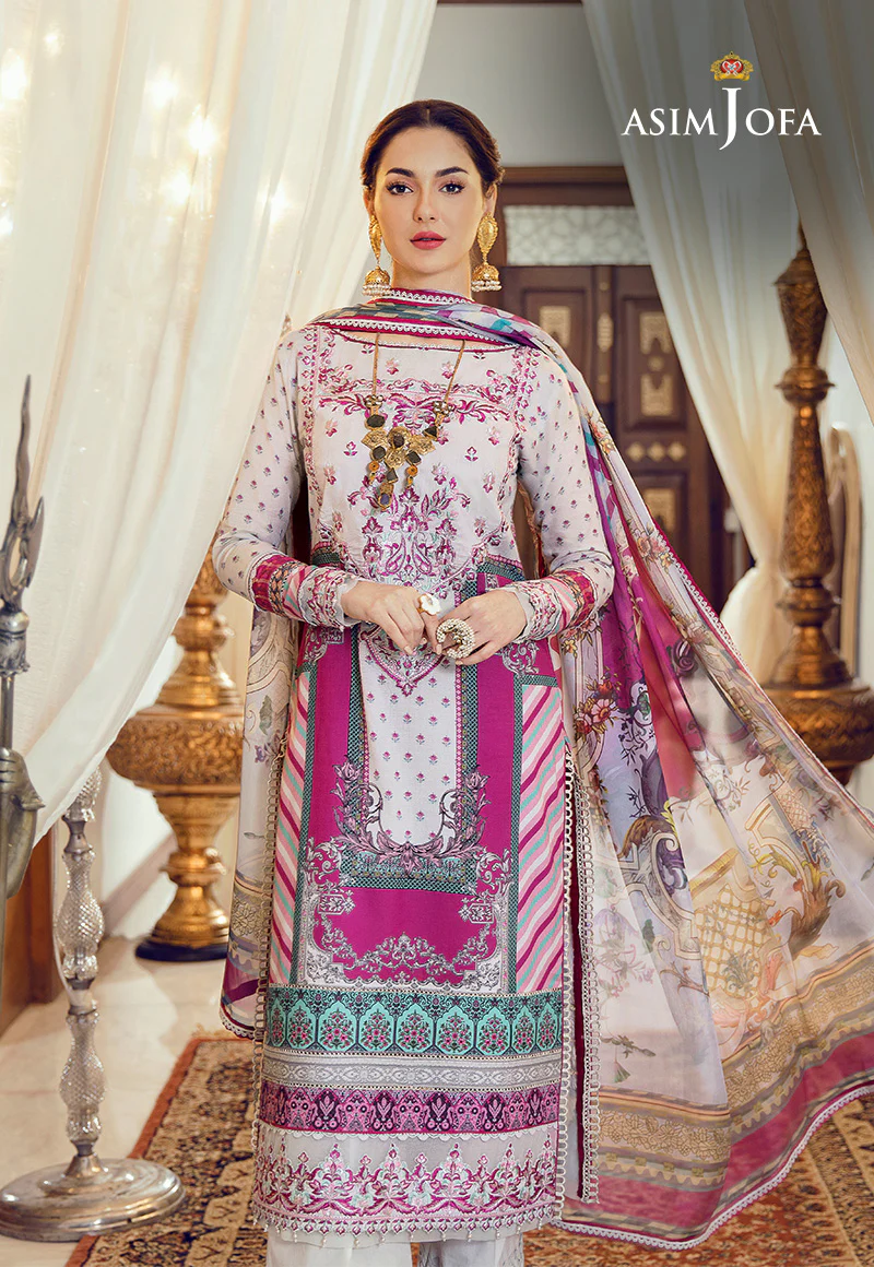 AJRL-14 EMBROIDERED LAWN 3 PCS - Image 3