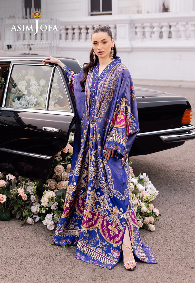 AJRS-06 DIGITALLY PRINTED EMBROIDERED BLENDED SILK 1 PC - Image 3