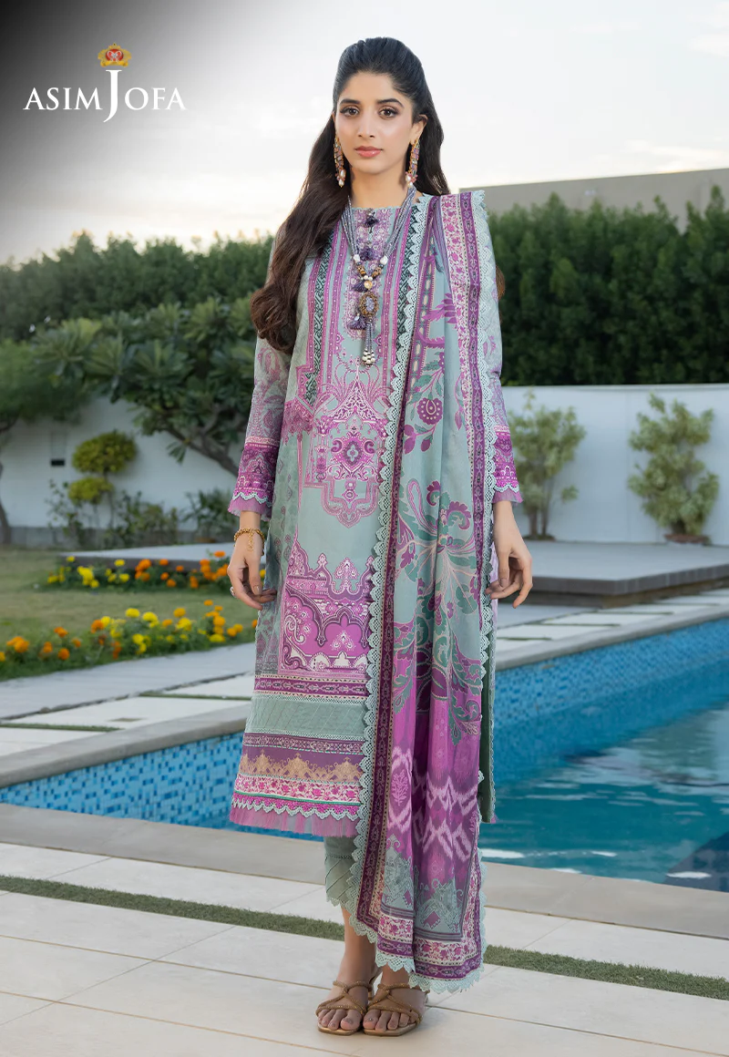 AJS-06 PRINTED LAWN 3 PCS - Image 4