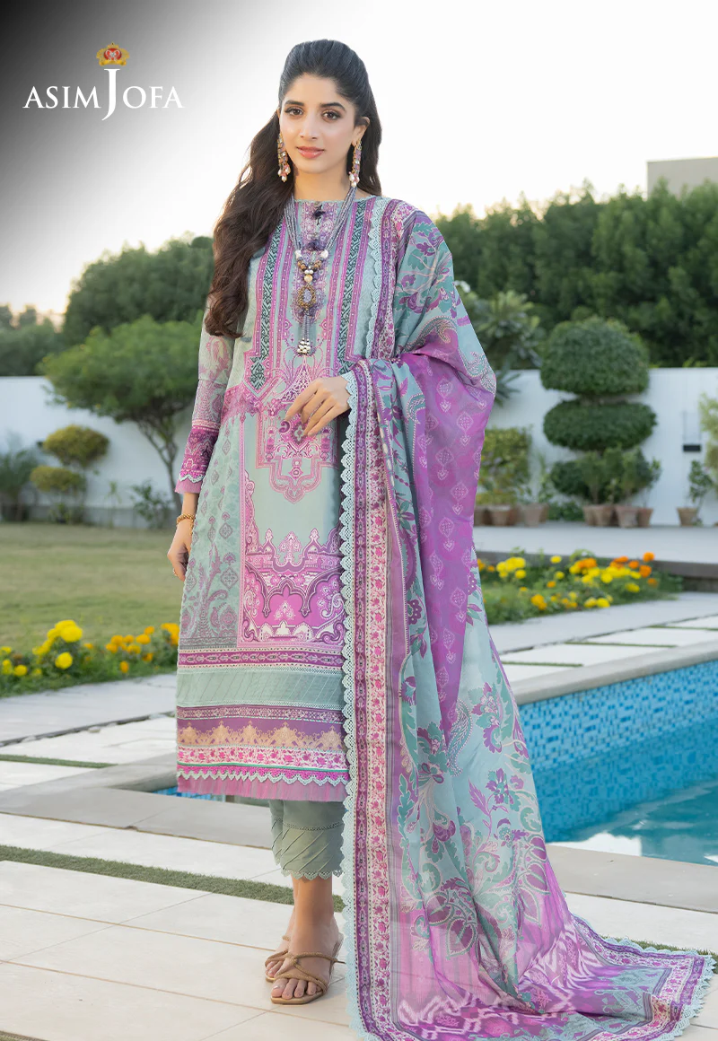 AJS-06 PRINTED LAWN 3 PCS - Image 5