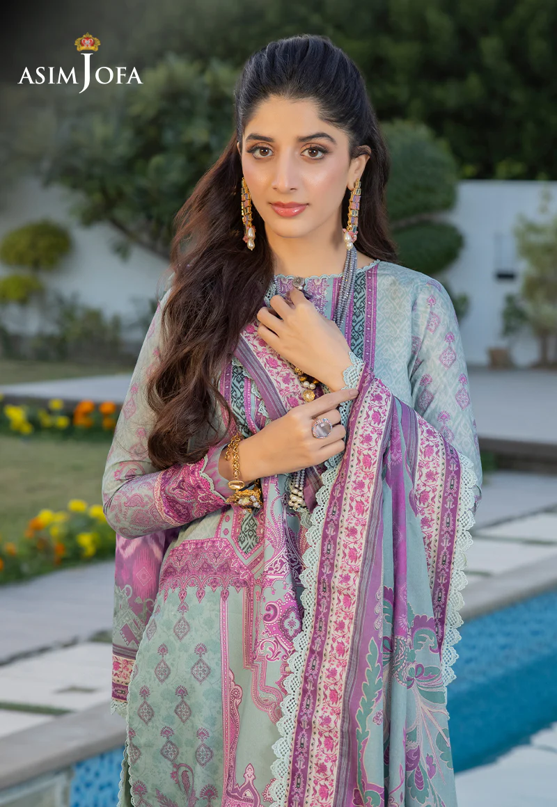 AJS-06 PRINTED LAWN 3 PCS - Image 6