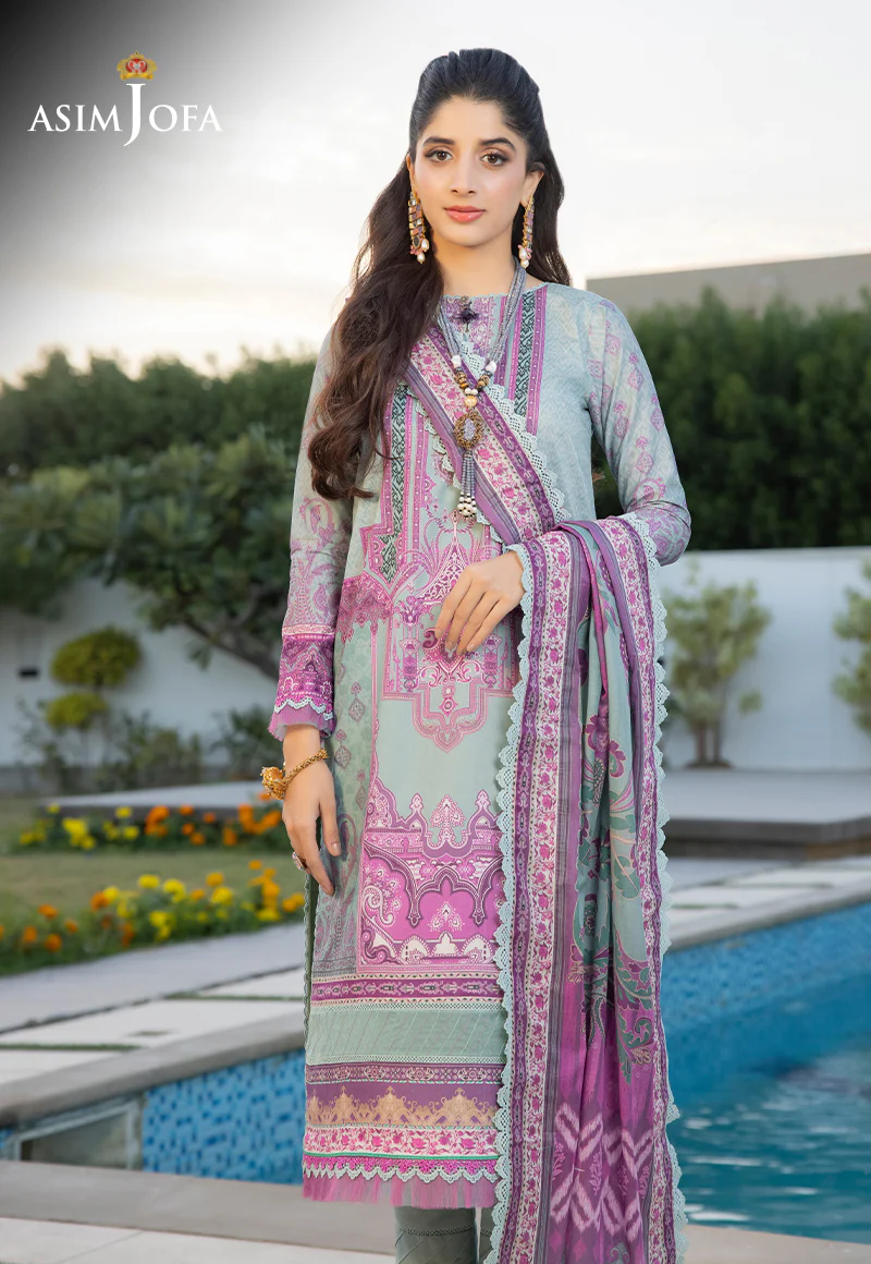 AJS-06 PRINTED LAWN 3 PCS - Image 7