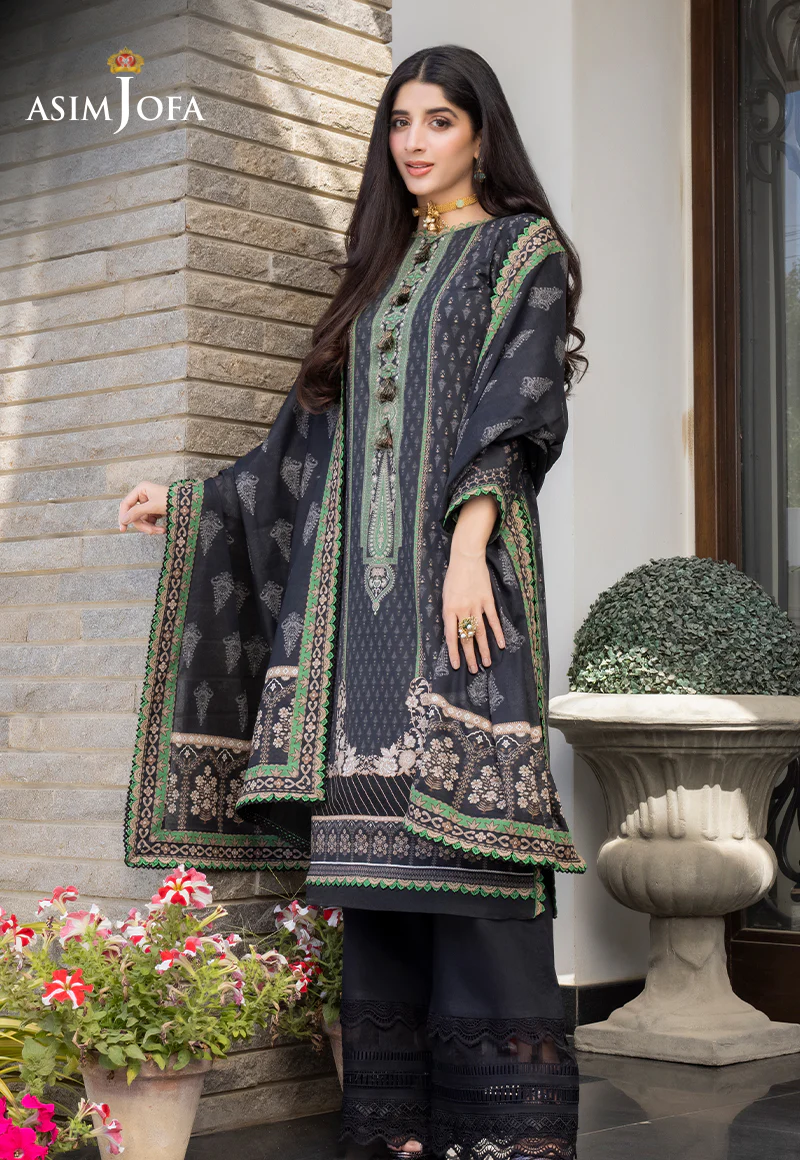 AJS-10 PRINTED LAWN 3 PCS - Image 3