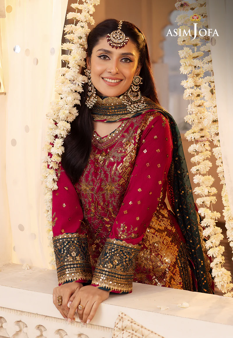 AJSH-19 EMBROIDERED RAW SILK 3 PCS - Image 3