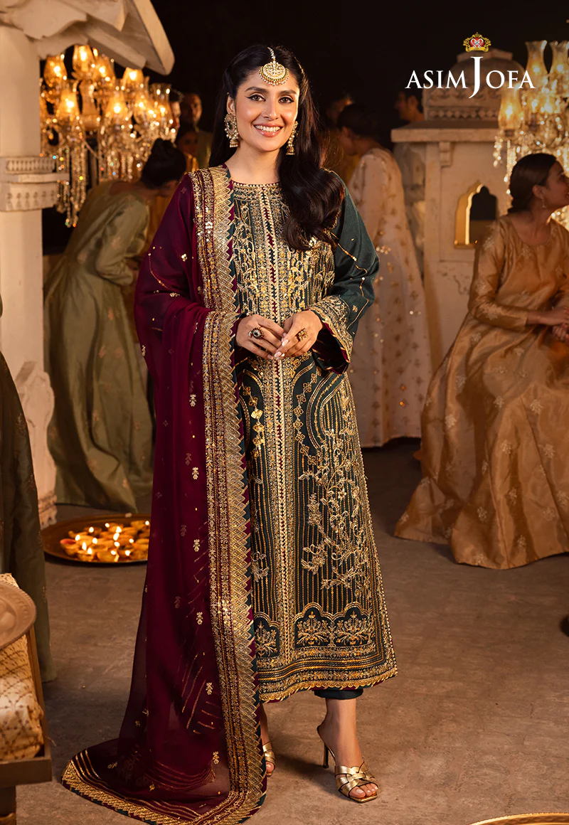 AJSH-20 EMBROIDERED RAW SILK 3 PCS - Image 10