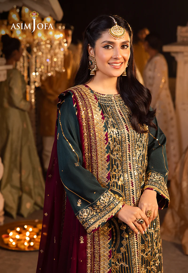 AJSH-20 EMBROIDERED RAW SILK 3 PCS - Image 3