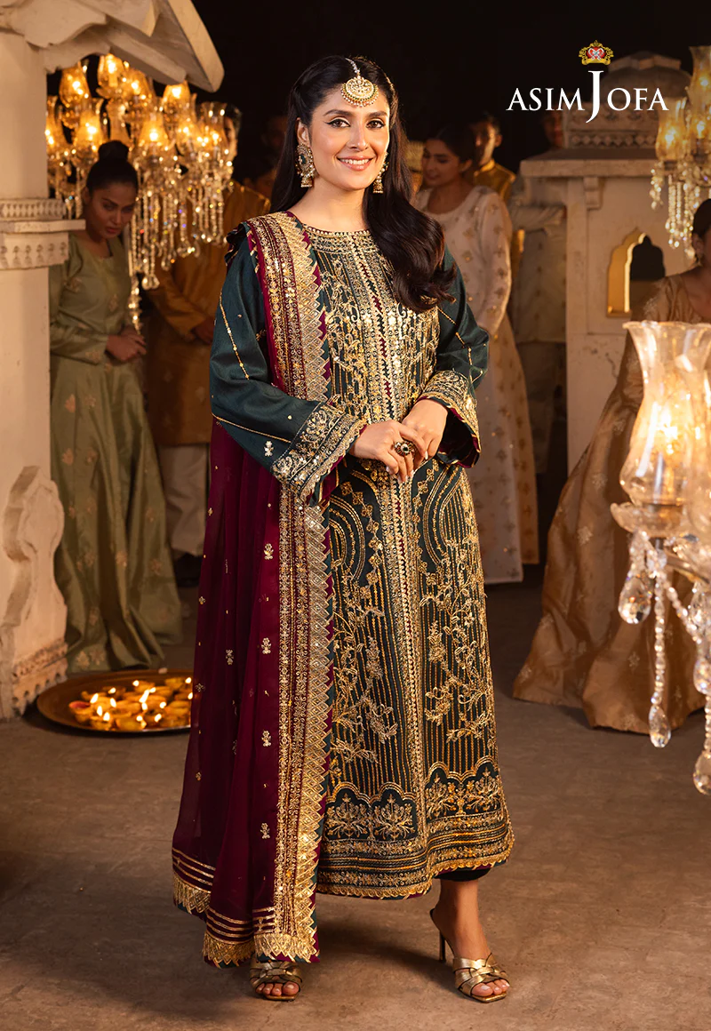 AJSH-20 EMBROIDERED RAW SILK 3 PCS - Image 4