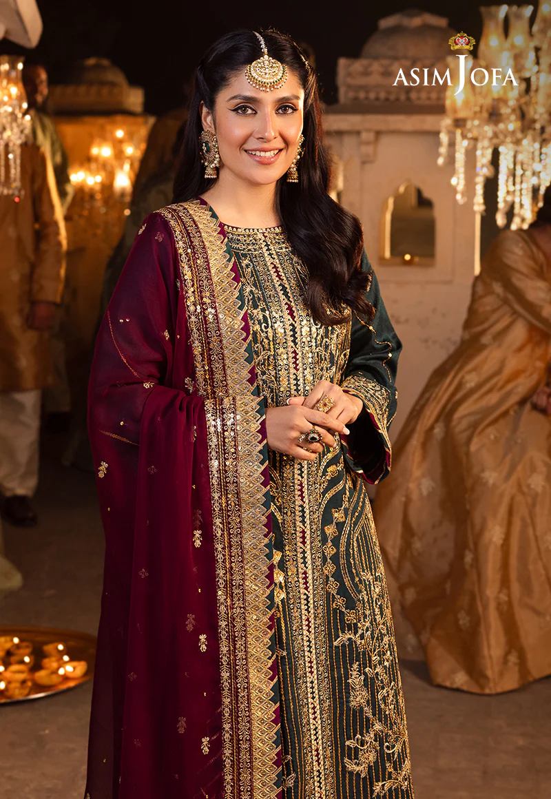 AJSH-20 EMBROIDERED RAW SILK 3 PCS - Image 9