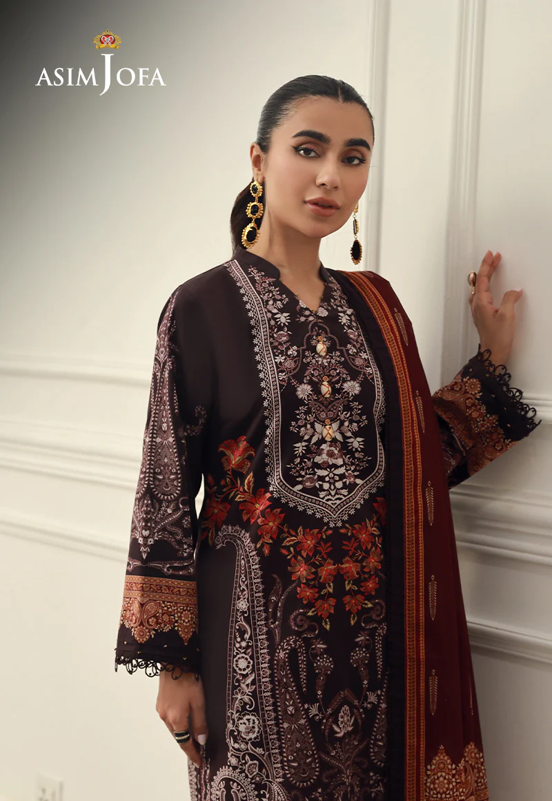 Ajso-17 Unstitched 2 Pcs Shirt Dupatta - Image 3