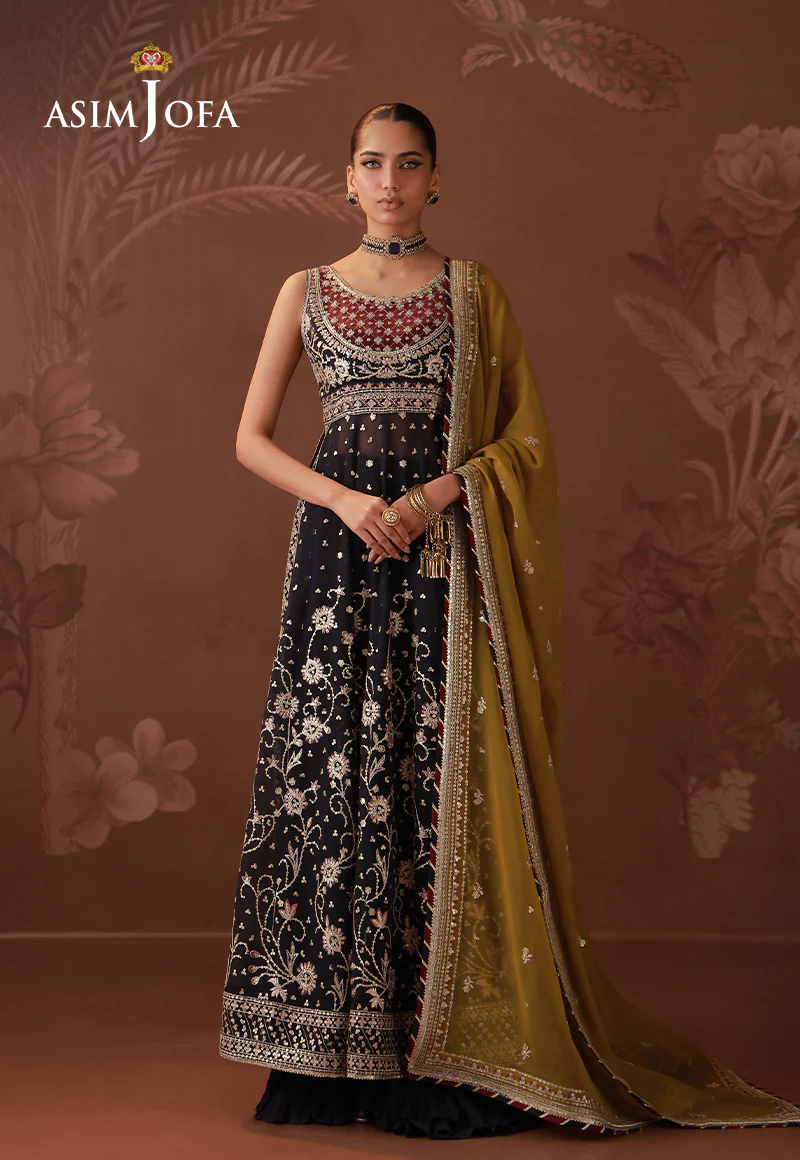 AJULD-01 Embroidered Chiffon Unstitched 3 Pcs - Image 5