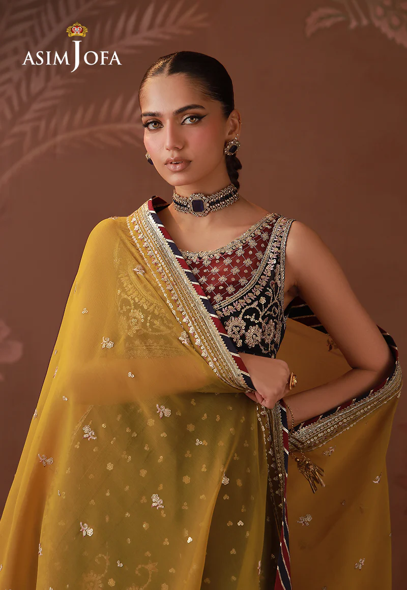 AJULD-01 Embroidered Chiffon Unstitched 3 Pcs - Image 8