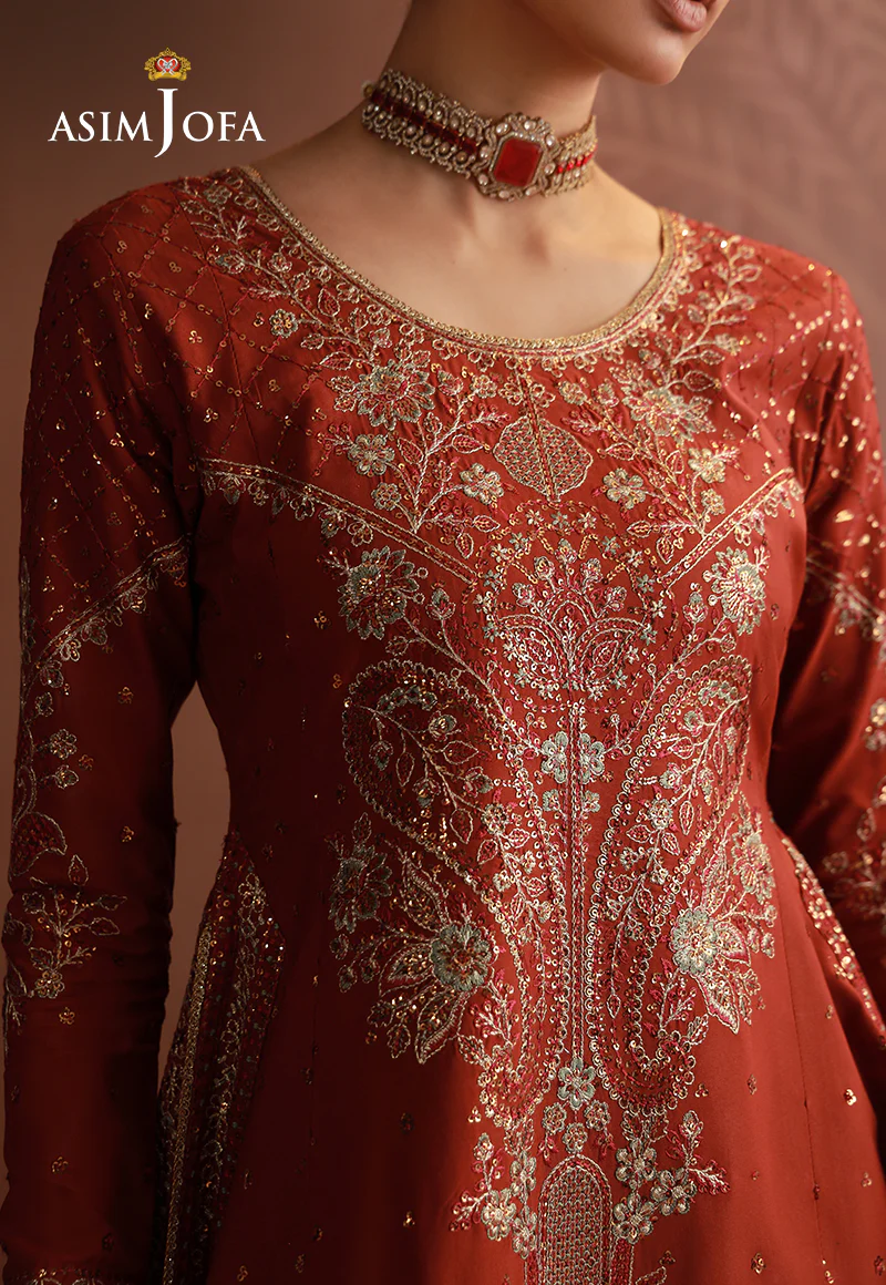 AJULD-02 Embroidered Boski Silk Unstitched 3 Pcs - Image 4