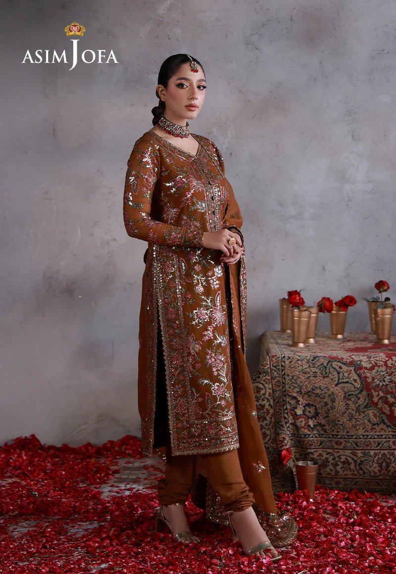 AJULN-03 Embroidered Chiffon Unstitched 3 Pcs - Image 4