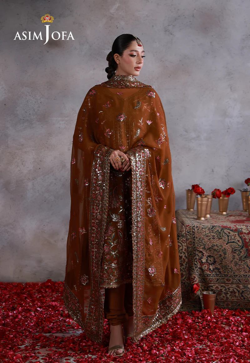 AJULN-03 Embroidered Chiffon Unstitched 3 Pcs - Image 5