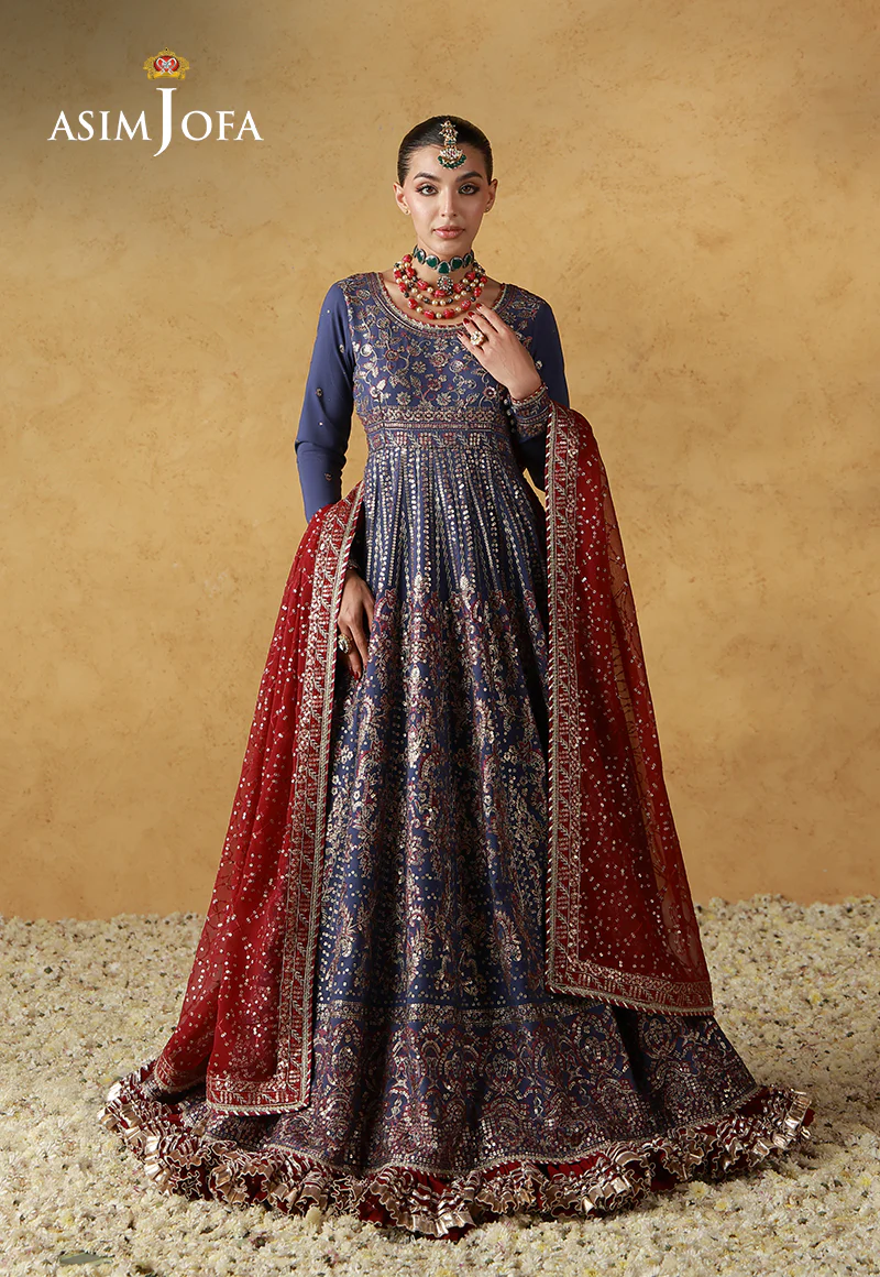 AJULN-06 Embroidered Silk Unstitched 3 Pcs - Image 3