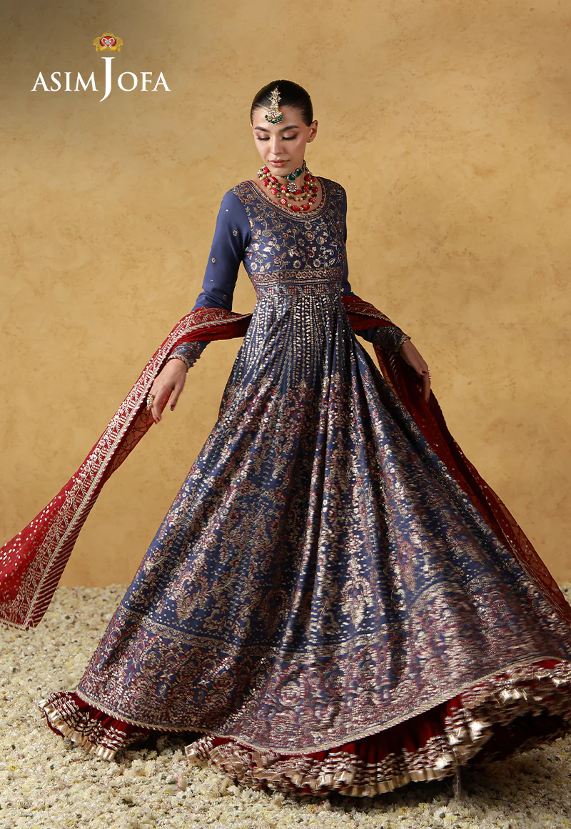 AJULN-06 Embroidered Silk Unstitched 3 Pcs - Image 4