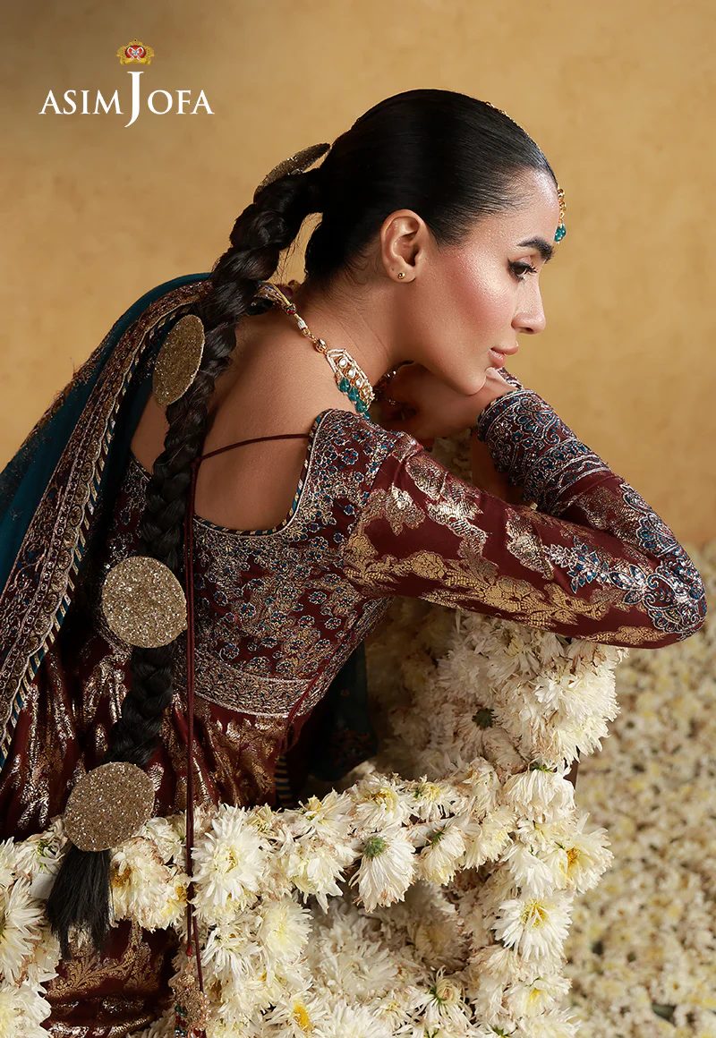 AJULN-18 Embroidered Banarasi Unstitched 3 Pcs - Image 6