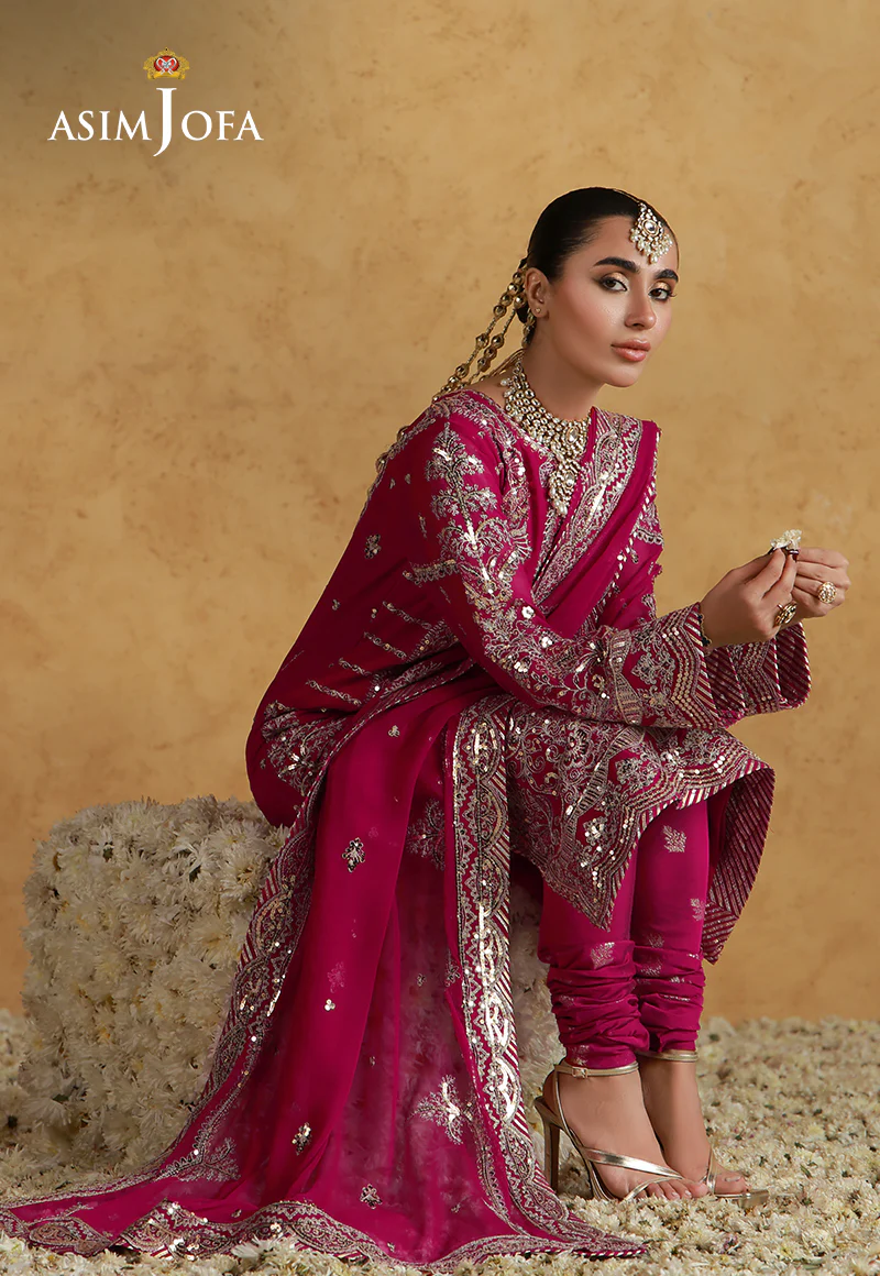 AJULN-21 Embroidered Chiffon Unstitched 3 Pcs - Image 7